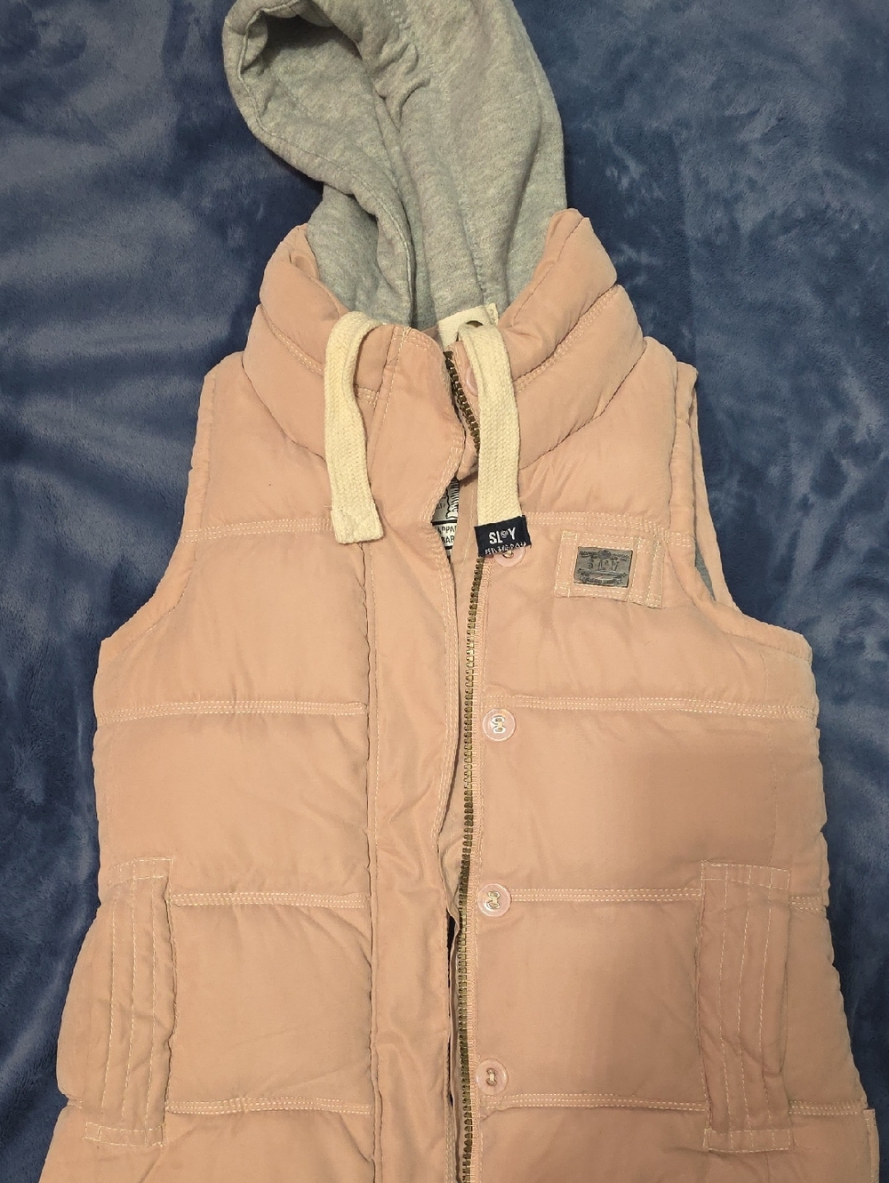 Women’s Blush Quilted Hooded Puffer Vest